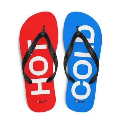 Hot Cold Flip-Flop Sandal Thong Slipper Red Blue Funny Gift Idea Unisex