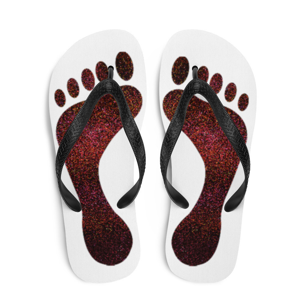 Glitter feet Flip Flop Sandal Slipper Thong unique design printed gift idea for women