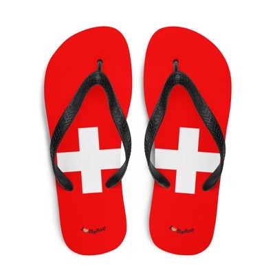 Swiss Flag Switzerland Country Flag Symbol Flip Flop Sandal Sleepers