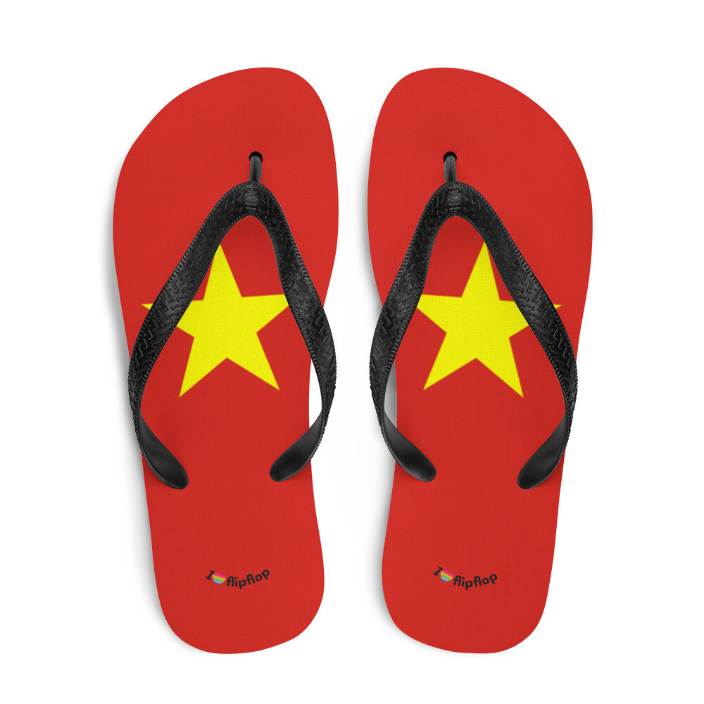 Vietnam Flag Flip Flop Sandal Beach footwear Sleepers
