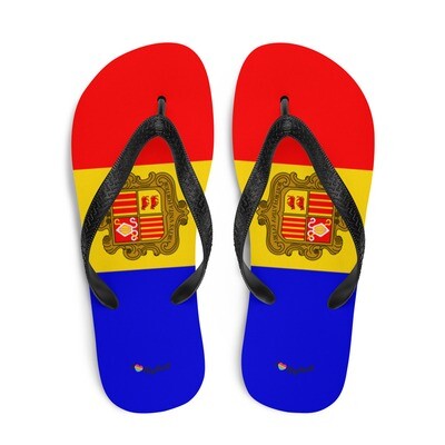 Andorra Flag Flip Flop Sandal Slippers Beach Footwear Unisex