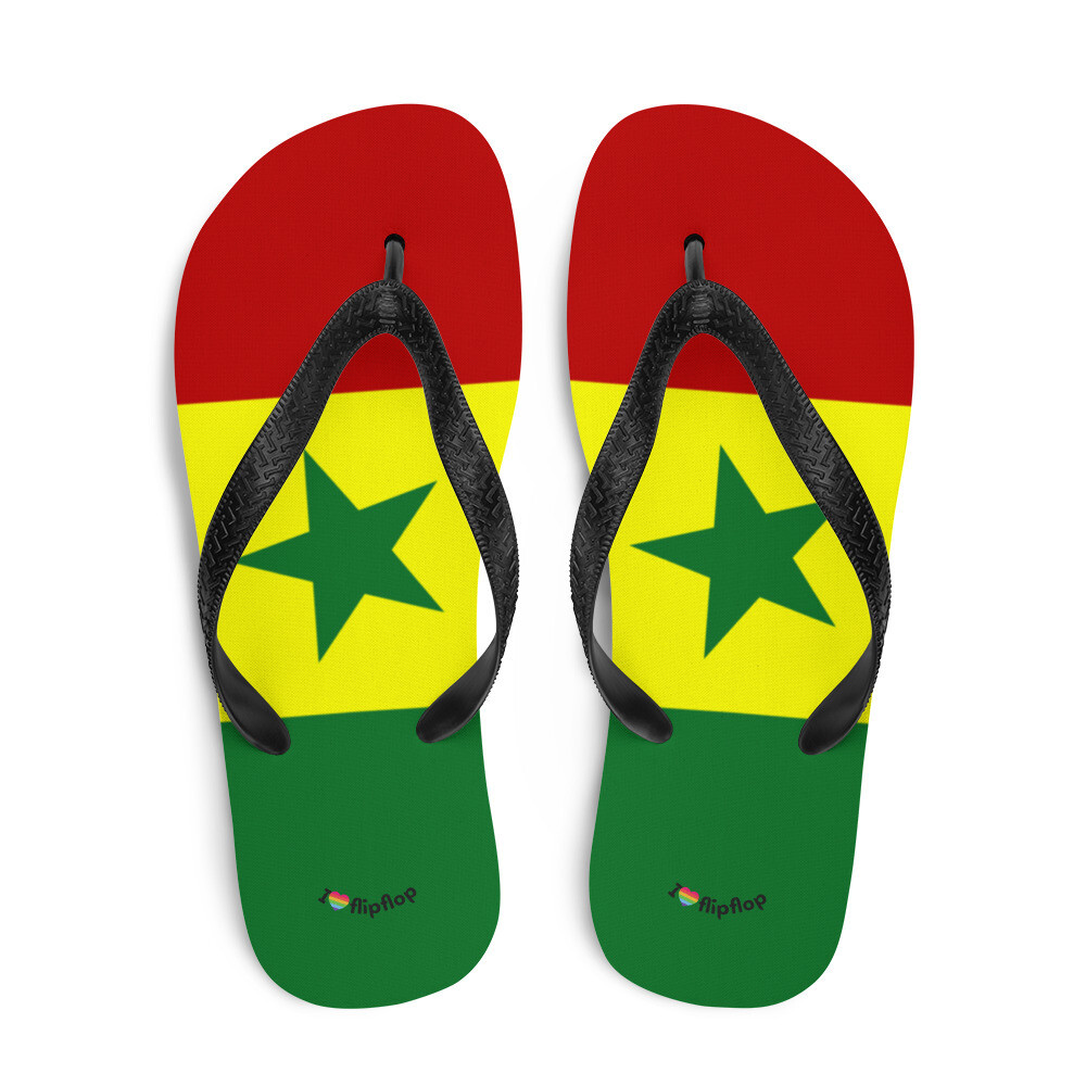 Senegal Flag Flip Flop Sandal Sleepers Thong Unisex