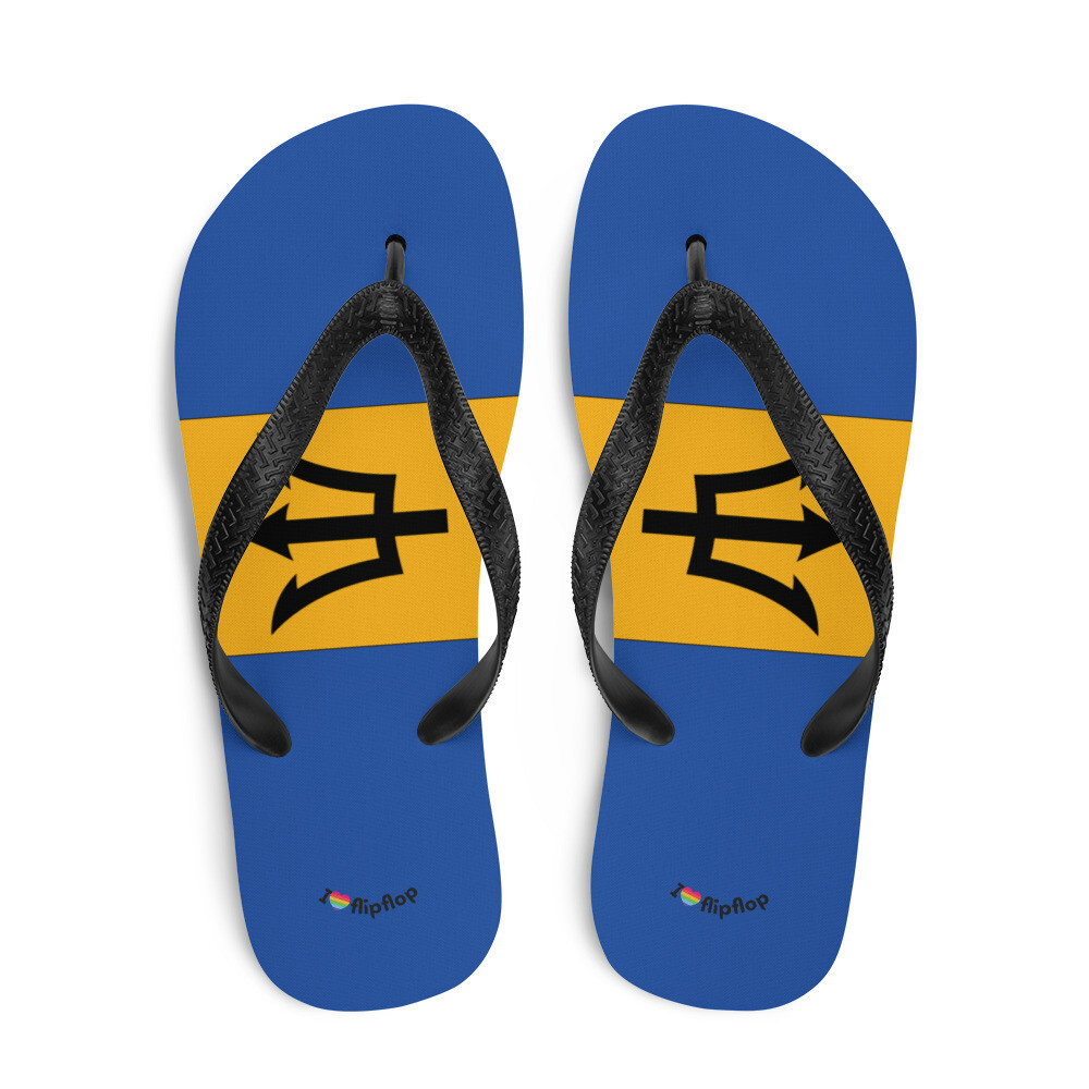 Flag Nation Barbados Flip Flop Sandals Slippers Unisex
