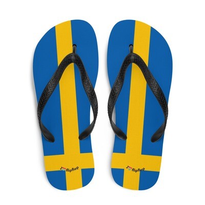 Sweden National Flag Flip Flop Sandal Sleepers Unisex