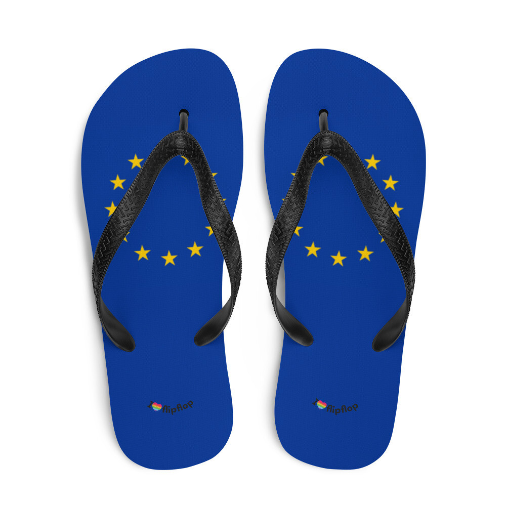 EU European Union Europe Flag Flip Flop Sandal Slippers Unisex