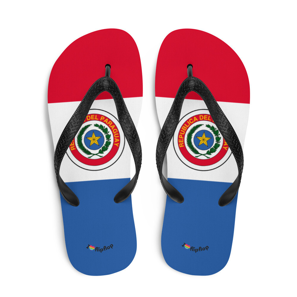 Paraguay Red Blue National Flag Flip Flop Sandal Slippers Unisex