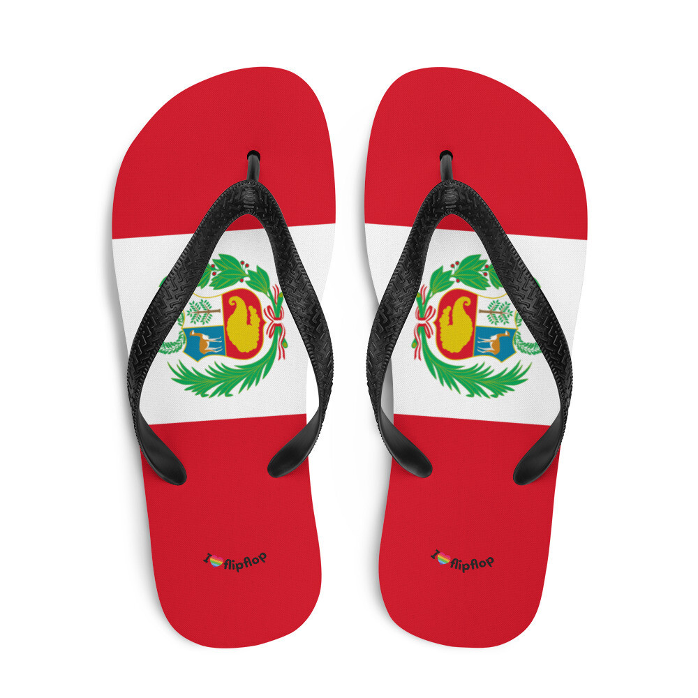 Flag Peru National Flip Flop Sandal Slippers Thong Unisex