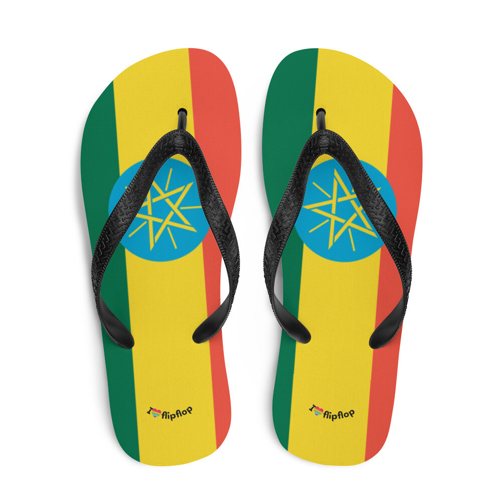 Ethiopia Ethiopian Flag Flip Flop Sandal Slippers Unisex