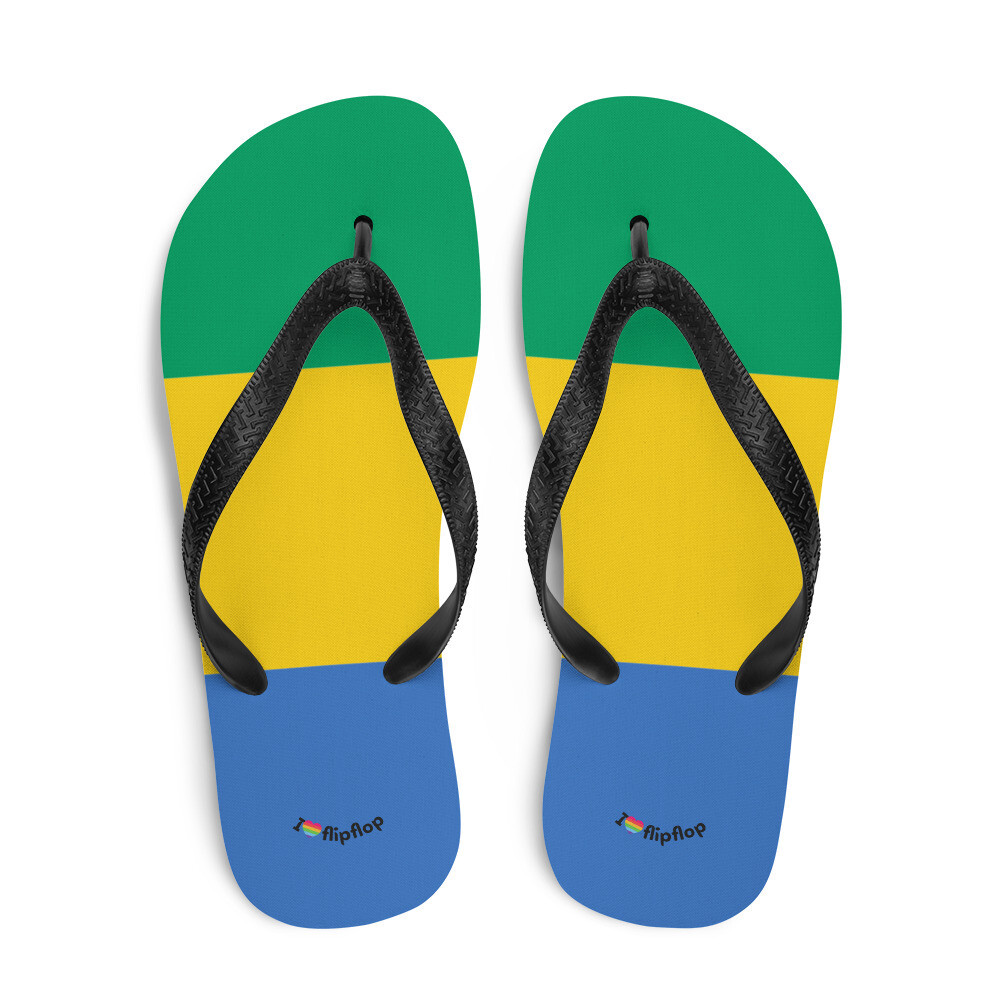 Gabon Flag Flip Flop Sandal Slippers Unisex