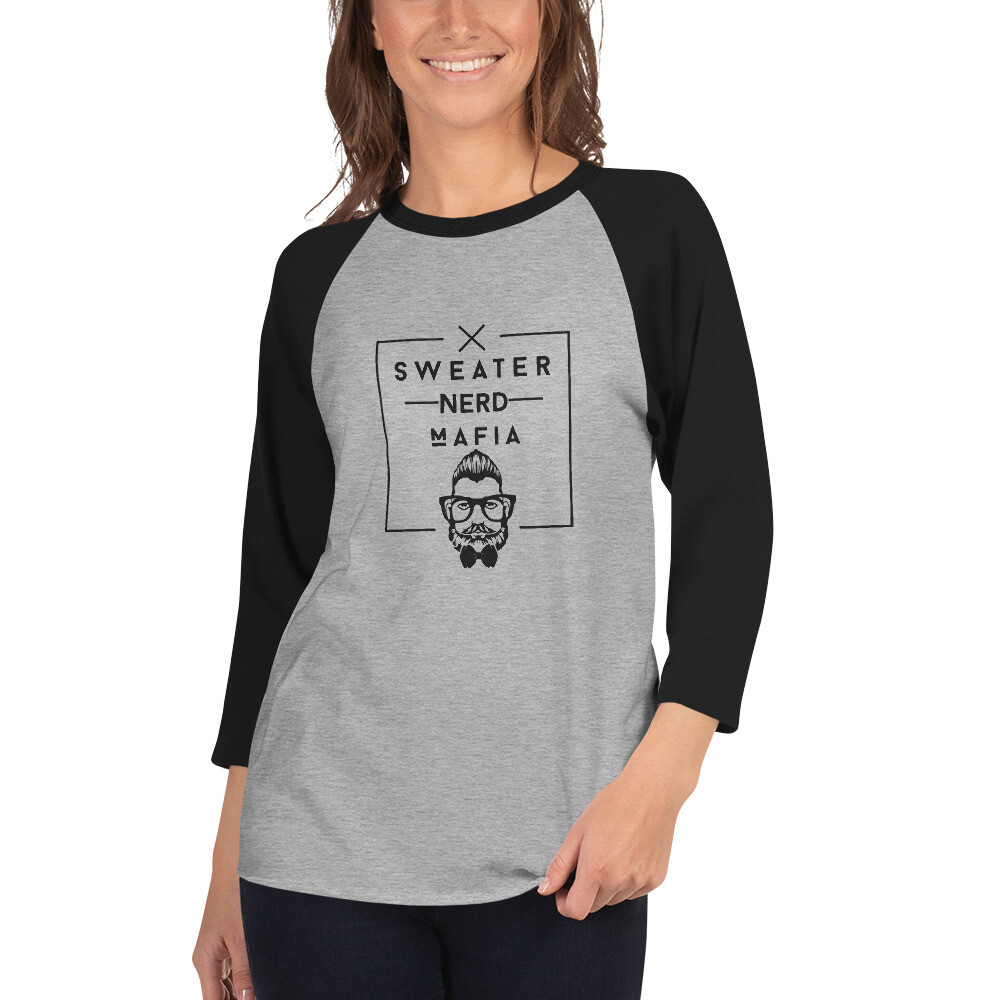 'Stache 3/4 Sleeve Raglan