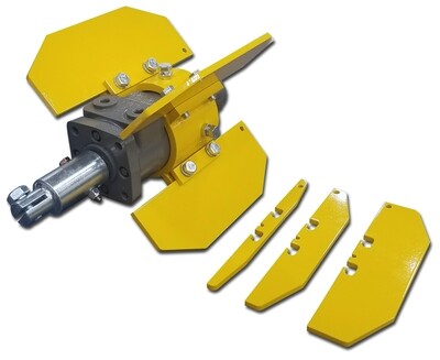 Heavy Duty Mainline Root Cutter with Speed Skid Collar and Skid Kit Assembly