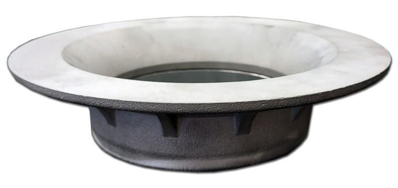 Dura Tube™ Aluminum Weld-On  8” Flange to 6” Aluminum Tube Adapter