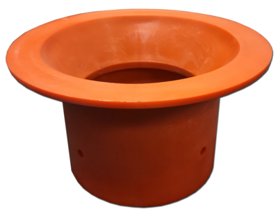 Dura Tube™ Polyethylene (Orange) 8” Flange to 6” Tube Adapter