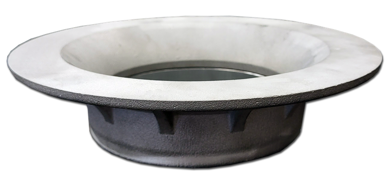 Dura Tube™ Aluminum Weld-On  8” Flange to 6” Aluminum Tube Adapter