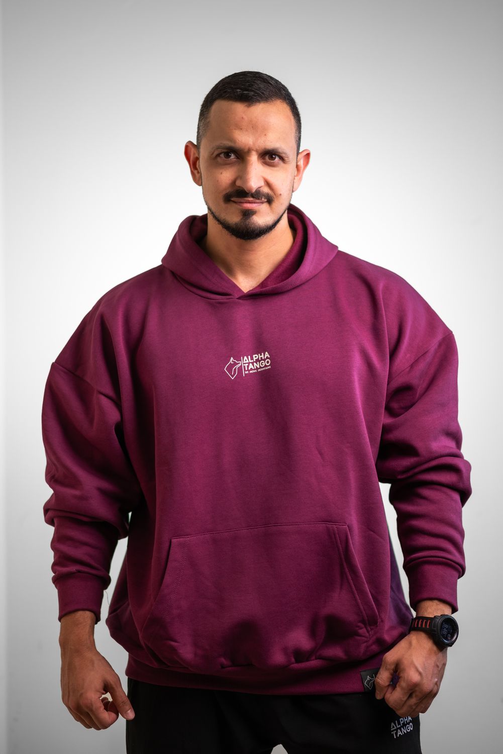 OVERSIZED Hoodie PURPLE/BEIGE