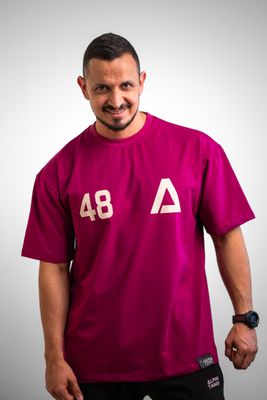 OVERSIZED T-shirt Magenta PURPLE/GREEN