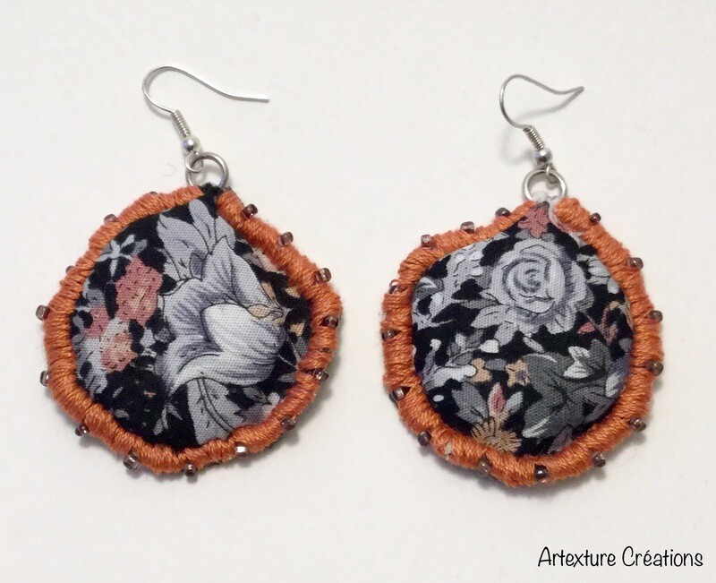 Boucles d'oreilles liberty grises