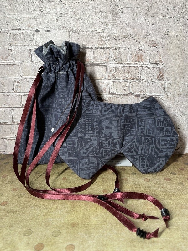 Masque de nuit chat graphique gris