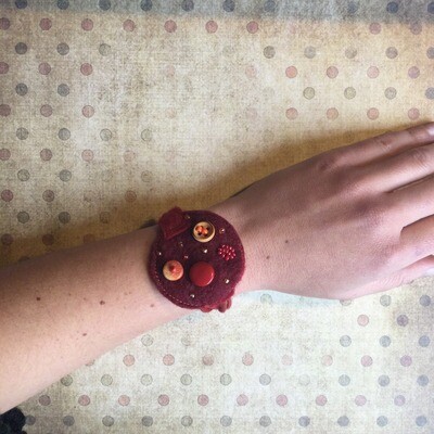 Bracelet bordeaux tagua