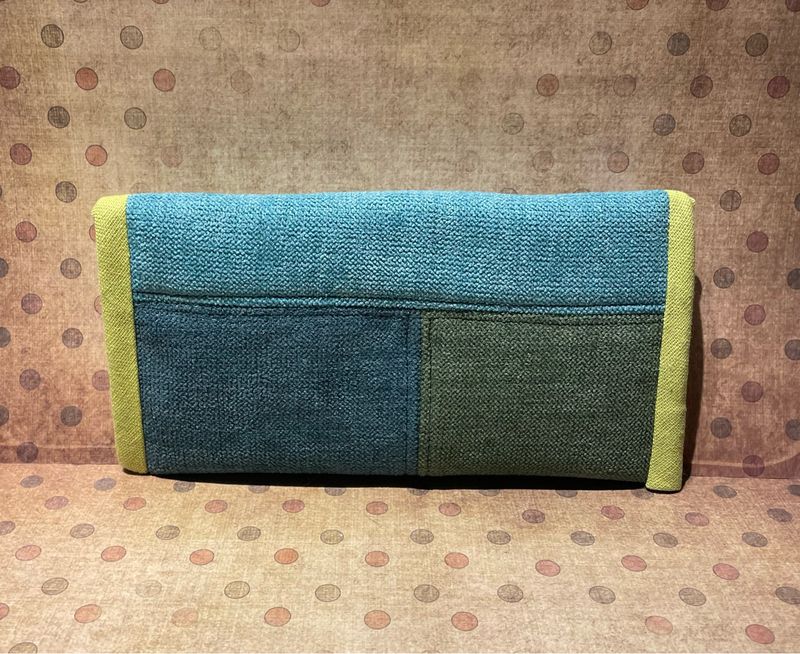 Pochette à lunettes/gsm bleue verte