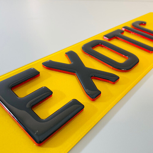 SHOW PLATES - 4D Gel Top  ***NOT ROAD LEGAL***