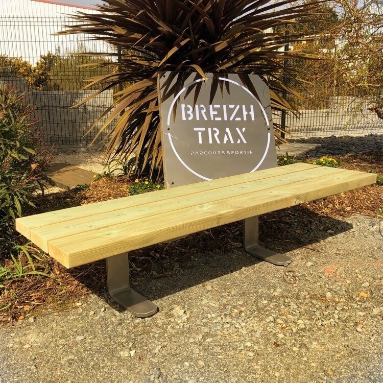 Banc  en Acier Inoxydable & Bois