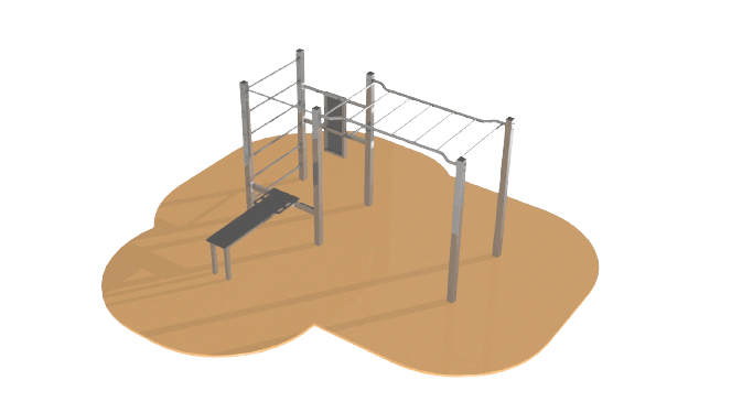 Station Cross Training 4 Faces  en Acier Inoxydable