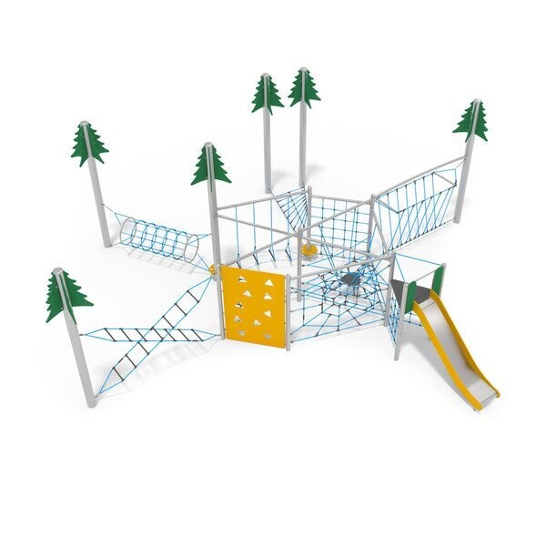 Forêt à Cordes Acier Inoxydable -  Aire de Jeux conforme EN1176
