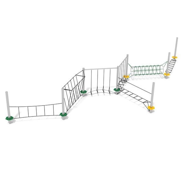 Parcours à Cordes Acier Inoxydable -  Aire de Jeux conforme EN1176