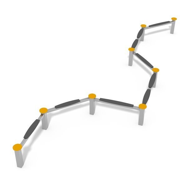 Parcours d'Equilibre en Acier Inoxydable et PEHD -  Aire de Jeux conforme EN1176