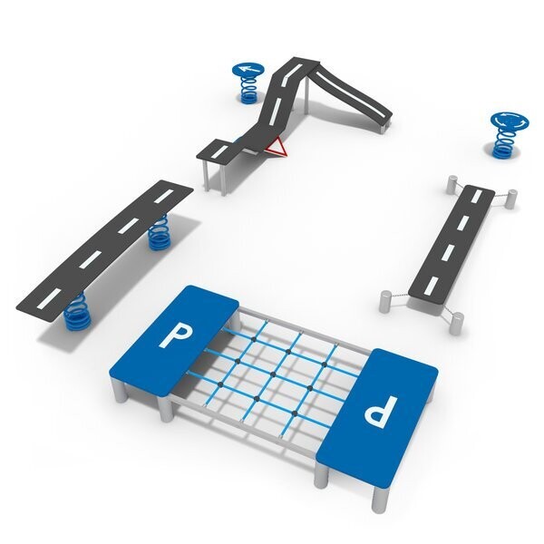 Parcours d'Equilibre Routier en Acier Inoxydable -  Aire de Jeux conforme EN1176