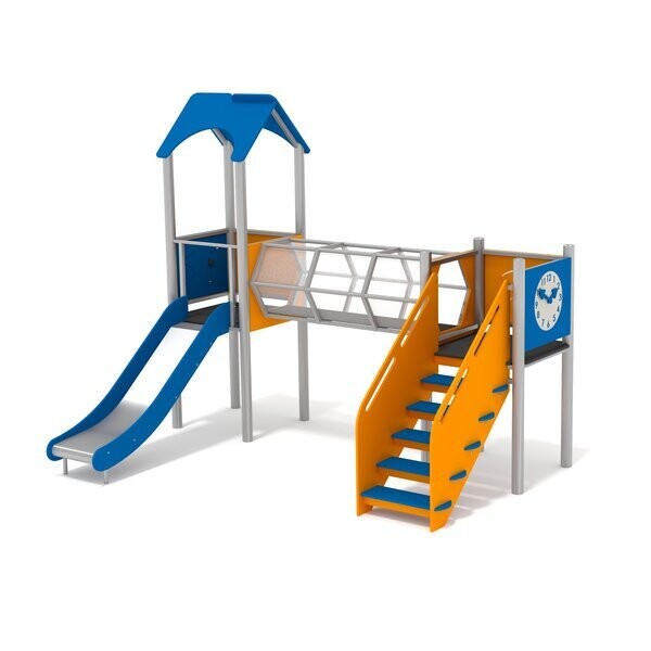 Jeu Multi tours en Acier Inoxydable et PEHD -  Aire de Jeux conforme EN1176