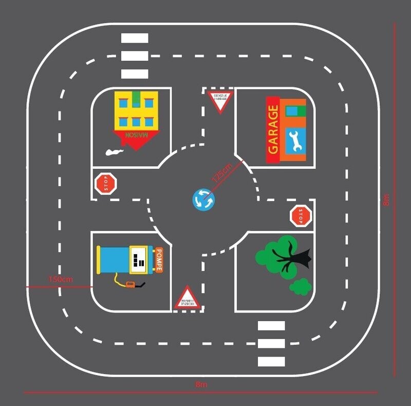 Jeux Thermocollés - Pack complet circulation 8mx8m