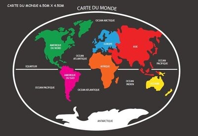 Jeux Thermocollés Carte du Monde