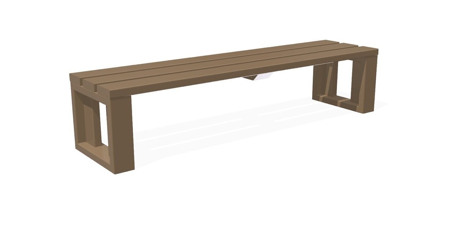Banc en Bois Classe IV ou Plastique Recyclé