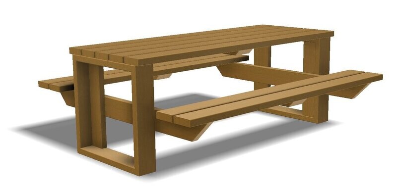 Table Pique Nique en Bois Classe IV ou Plastique Recyclé