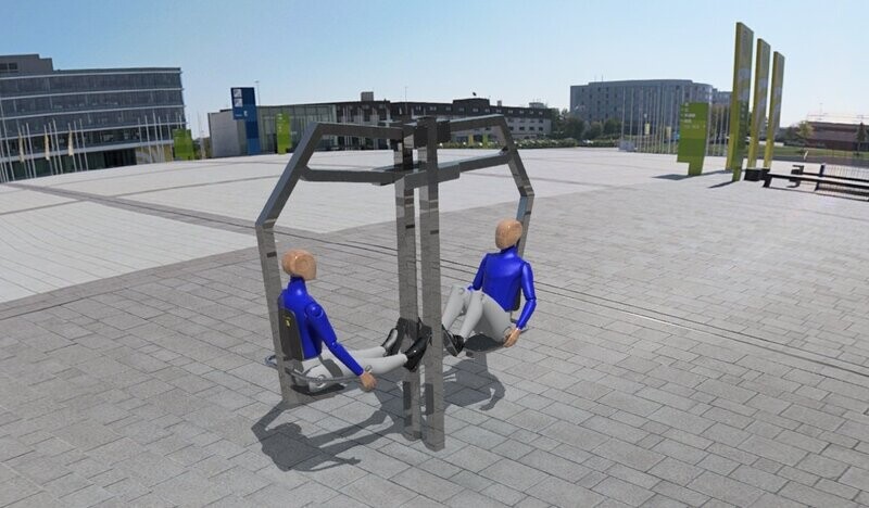Station Presse à cuisses - Leg Press en  Acier inoxydable