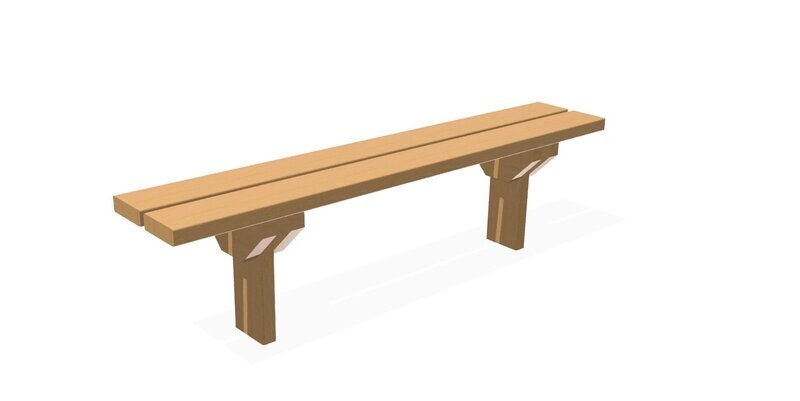 Banc Sans Dossier Bois Classe IV