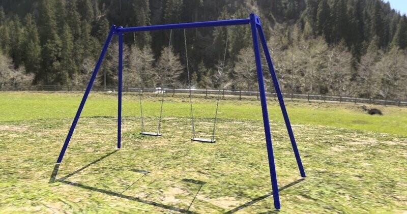 Balançoire double Aires de Jeux conforme EN1176