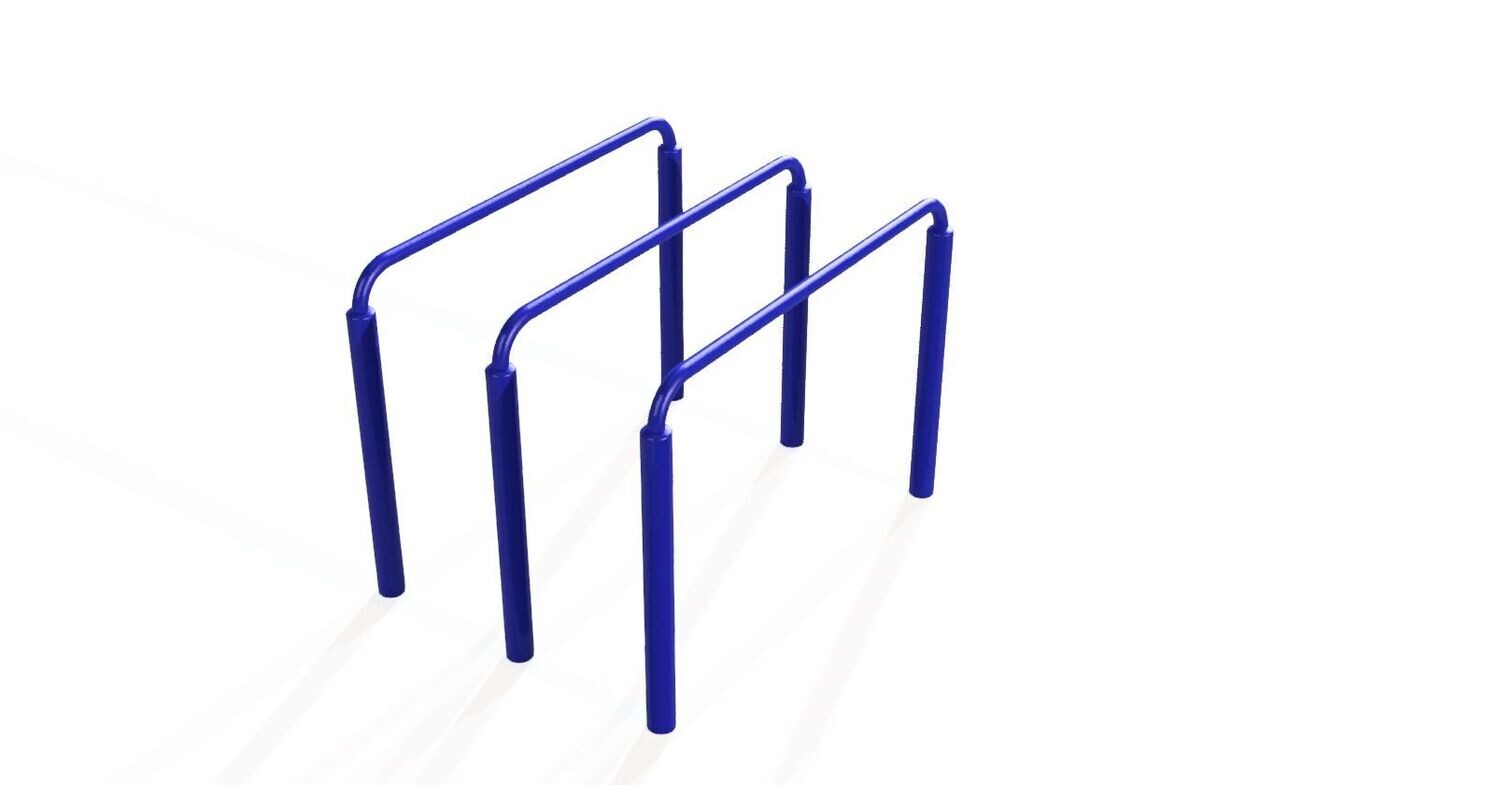Station Dips Triple en Acier Inoxydable