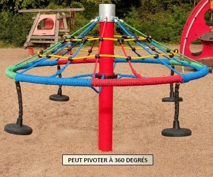 Carrousel ou Tourniquet à cordes -  Aire de Jeux conforme EN1176