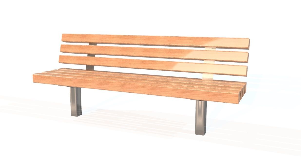 Banc Acier Inoxydable & Bois Classe IV avec dossier