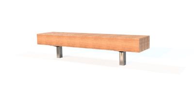 Banc Acier Inoxydable & Bois Classe IV sans dossier