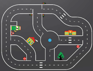 Jeux Thermocollés - Circuit Vélo 14m50x11m