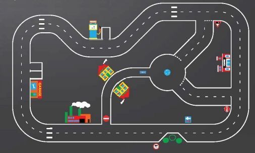 Jeux Thermocollés - Circuit Vélo 19m50x12m