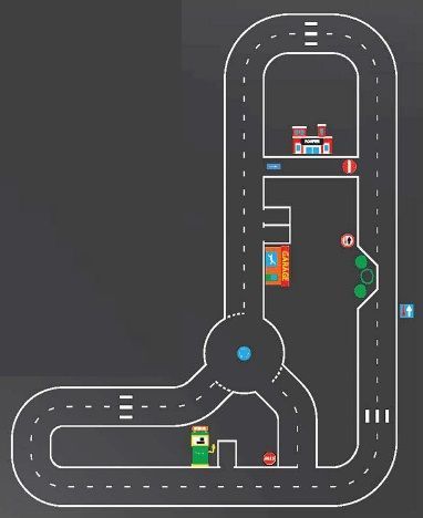 Jeux Thermocollés - Circuit Vélo 18m50x15m