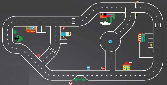 Jeux Thermocollés - Circuit Vélo 23m50x12m50