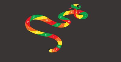 Jeux Thermocollés - Serpent Alphabet Majuscule 3m80x3m