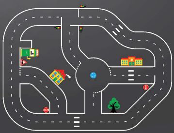 Jeux Thermocollés - Circuit Vélo 14m50x11m