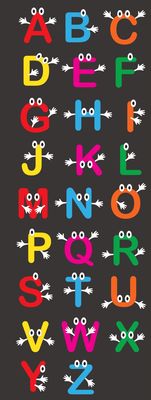 Jeux Thermocollés - Alphabet Ludique Positionnement Libre 50cm par lettre